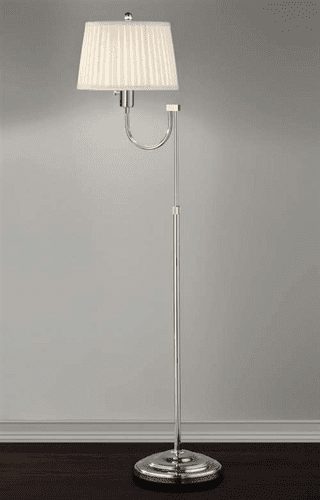 Murray Feiss Plymouth 1 Bulb Polished Nickel Lamp FL6288PN