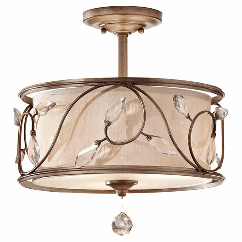 Murray Feiss Priscilla 3-Light Indoor Semi-Flush Mount in Arctic Silver Finish - SF300ARS