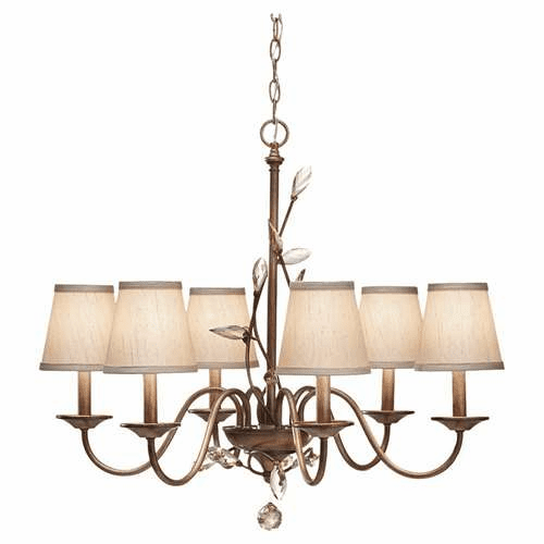 Murray Feiss Priscilla 6-Light Single Tier Chandelier in Arctic Silver Finish - F2693/6ARS