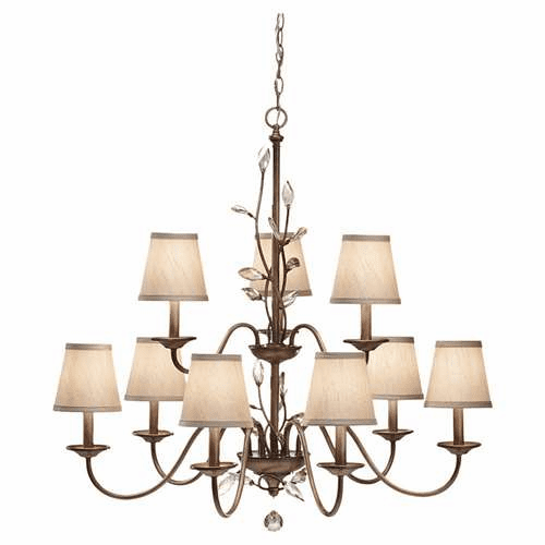 Murray Feiss Priscilla 9-Light Multi Tier Chandelier in Arctic Silver Finish - F2696/6+3ARS