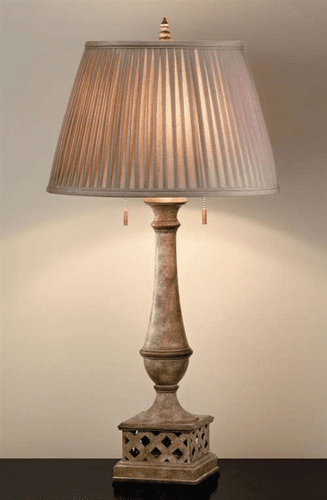 Murray Feiss Privet 2 Bulb Stone Lamp 10121STN