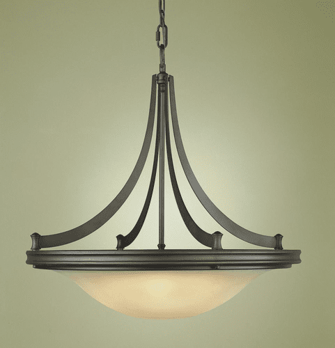 Murray Feiss Pub 4-Light Uplight Chandelier in Oil Rubbed Bronze Finish - F1924/4ORB