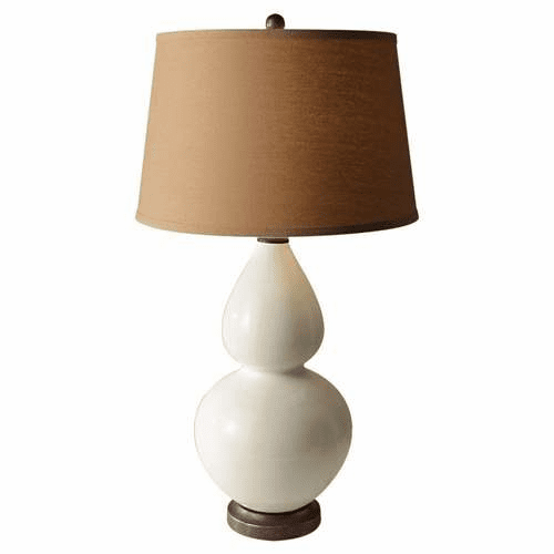 Murray Feiss Seely 1 Bulb White Ceramic / Oil Rubbed Bronze Table Lamp 10184WC-ORB