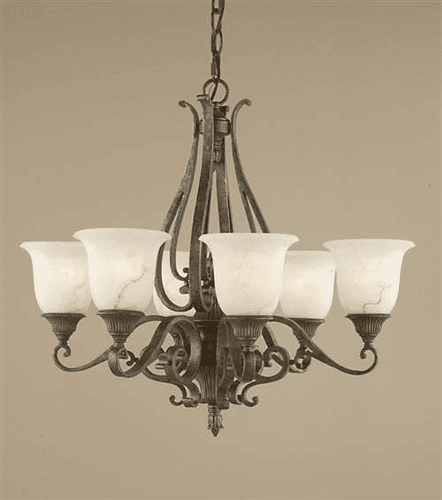 Murray Feiss Seville 6-Light Chandelier in Peruvian Bronze Finish - F1986/6PBR