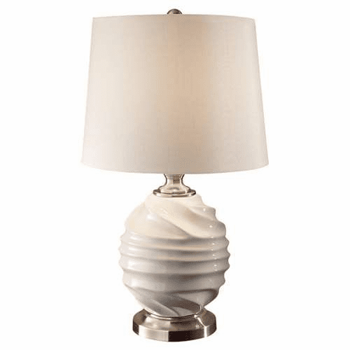 Murray Feiss Softserve 1 Bulb Vanilla / Brushed Steel Table Lamp 10188VNL-BS