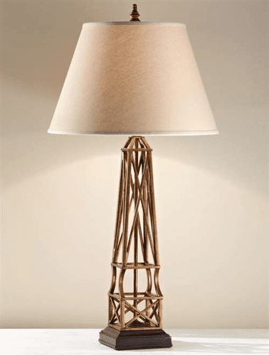 Murray Feiss Spencer 1 Bulb Firenze Gold / Dark Walnut Base Lamp 10103FG-DWB