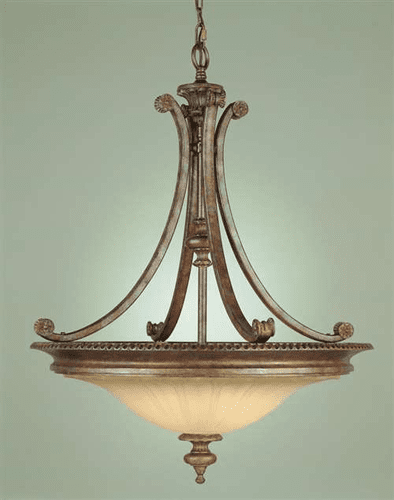 Murray Feiss Stirling Castle 4-Light Uplight Chandelier in British Bronze Finish - F1920/4BRB