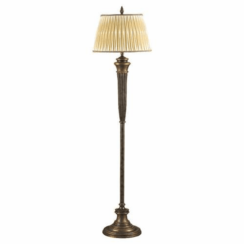 Murray Feiss Telegraph Hill 1-Light Floor Lamp in Walnut/Firenze Gold Finish - FL6149WAL/FG