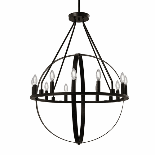Orbit 32" Chandelier - Dark Bronze - NSH-4284-DBRZ