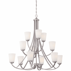 Overland Park 12-LT Chandelier - Brushed Nickel - 4968-84