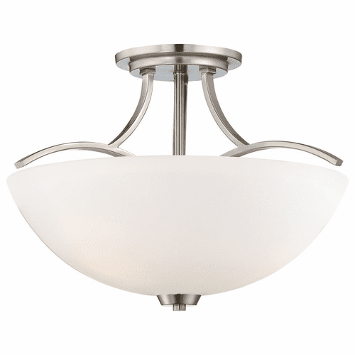 Overland Park 3-LT Semi Flush Mount - Brushed Nickel - 4962-84