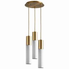 Oxygen 13" 3-LT Pendant Canopy Kit - Aged Brass - 3-8-6340