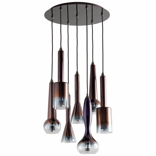 Oxygen 21" 7-LT Pendant Canopy Kit - Aged Brass - 3-8-6740