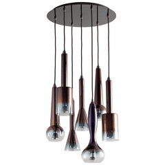 Oxygen 21" 7-LT Pendant Canopy Kit - Aged Brass - 3-8-6740