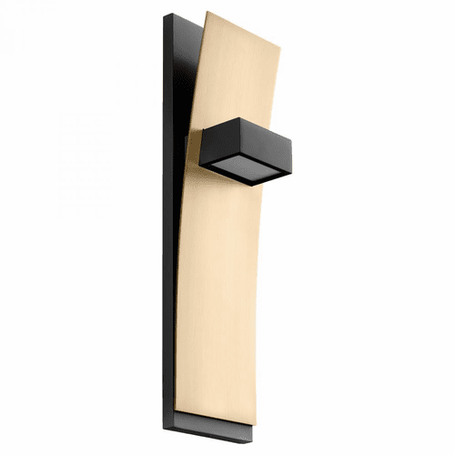 Oxygen Dario 2-LT LED Wall Sconce - Black w/ Aged Brass - 3-400-1540
