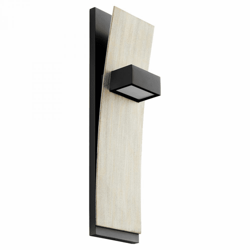 Oxygen Dario 2-LT LED Wall Sconce - Black w/ Weathered Oak - 3-400-1541