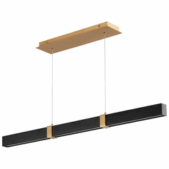 Oxygen Decca 1-LT LED Pendant - Aged Brass / Black Oak - 3-48-1540