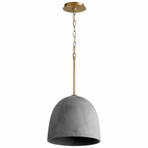 Oxygen Dune 12" 1-LT Pendant - Aged Brass/Dark Gray - 3-641-1540