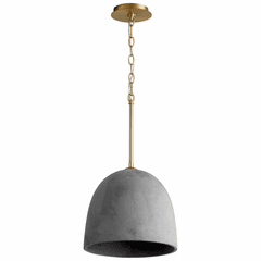 Oxygen Dune 12" 1-LT Pendant - Aged Brass/Dark Gray - 3-641-1540