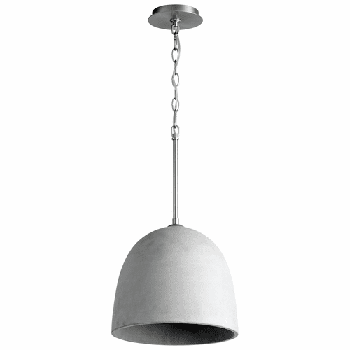 Oxygen Dune 12" 1-LT Pendant - Satin Nickel/Gray - 3-641-1624