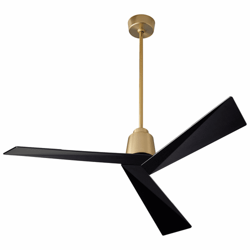 Oxygen Dynamo 54" 3-Blade Ceiling Fan - Aged Brass/Black - 3-113-1540