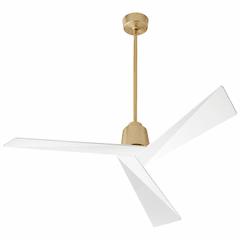 Oxygen Dynamo 54" 3-Blade Ceiling Fan - Aged Brass/White - 3-113-640
