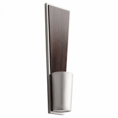 Oxygen Favero 1-LT LED Wall Sconce - Satin Nickel w/ Walnut - 3-402-24