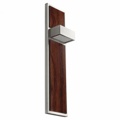Oxygen Guapo 2-LT LED Wall Sconce - Satin Nickel w/ Walnut - 3-401-24