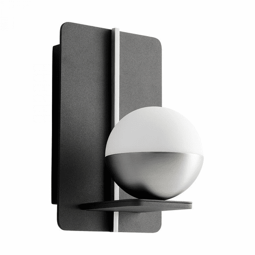 Oxygen Iota 1-LT LED Wall Sconce - Black w/ Satin Nickel - 3-554-1524
