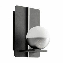 Oxygen Iota 1-LT LED Wall Sconce - Black w/ Satin Nickel - 3-554-1524 Oxygen Iota 1-LT LED Wall Sconce - Black w/ Satin Nickel - 3-554-1524