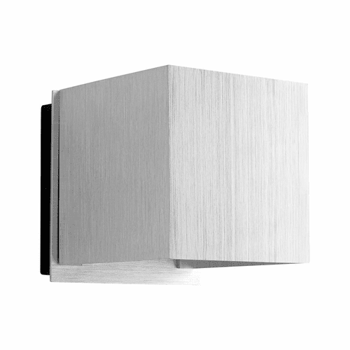 Oxygen Kubo 2-LT LED Exterior Wall Light - Brushed Aluminum - 3-735-16