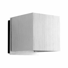 Oxygen Kubo 2-LT LED Exterior Wall Light - Brushed Aluminum - 3-735-16