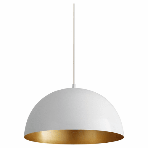 Oxygen Lucci 23" 1-LT LED Pendant - White/Industrial Brass - 3-21-650