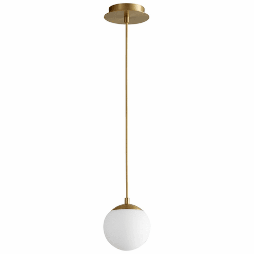 Oxygen Luna 1-LT LED Pendant - Aged Brass - 3-670-40