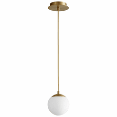 Oxygen Luna 1-LT LED Pendant - Aged Brass - 3-670-40