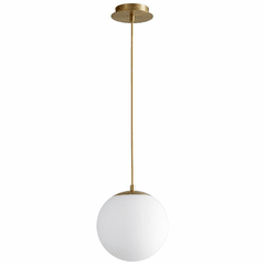Oxygen Luna 1-LT LED Pendant - Aged Brass - 3-672-40