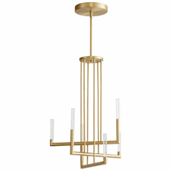 Oxygen Luster 6-LT LED Chandelier - Aged Brass - 3-24-40