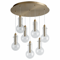 Oxygen Primo 7-LT Pendant - Aged Brass - 3-674-40