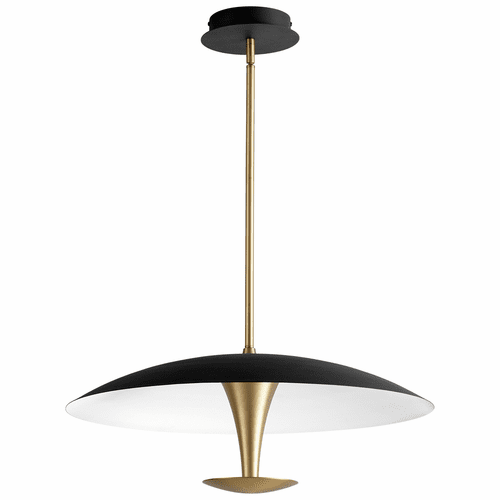 Oxygen Spacely 26" 1-LT LED Pendant - Black/Aged Brass - 3-647-1540