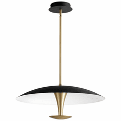 Oxygen Spacely 26" 1-LT LED Pendant - Black/Aged Brass - 3-647-1540