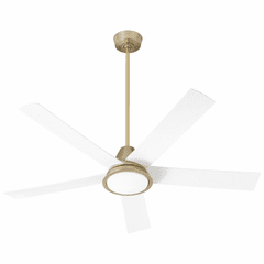Oxygen Temple 56" 5-Blade LED Ceiling Fan - Aged  Brass/White - 3-115-640