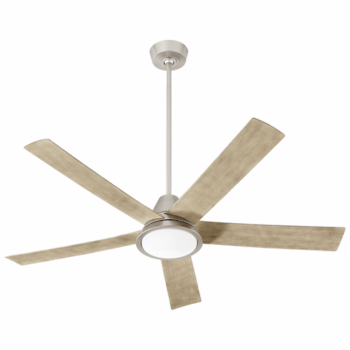 Oxygen Temple 56" 5-Blade LED Ceiling Fan - Satin Nickel - 3-115-24