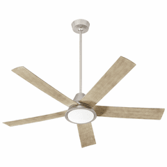 Oxygen Temple 56" 5-Blade LED Ceiling Fan - Satin Nickel - 3-115-24