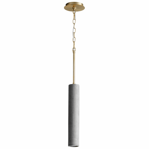 Oxygen Totem 2.75" 1-LT LED Pendant - Aged Brass/Dark Gray - 3-614-1540