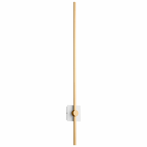 Oxygen Zora 48" 1-LT LED Wall Sconce - White/Industrial Brass - 3-52-650