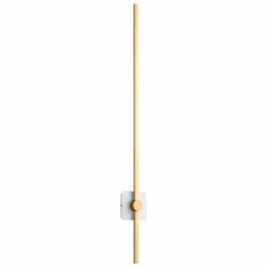 Oxygen Zora 48" 1-LT LED Wall Sconce - White/Industrial Brass - 3-52-650