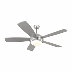 Monte Carlo Discus 52" Ceiling Fan - Brushed Steel / Matte Opal - 5DI52BSD-L