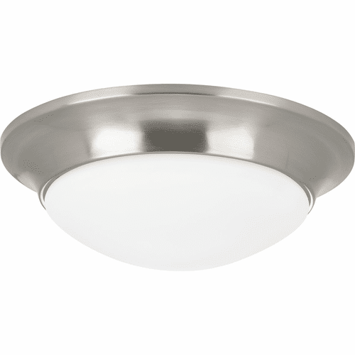Progress 1-LT 11-1/2" Etched Glass Flush Mount - Brushed Nickel - P350146-009