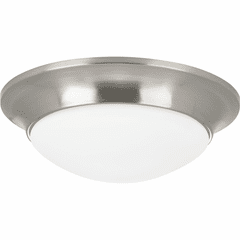 Progress 1-LT 11-1/2" Etched Glass Flush Mount - Brushed Nickel - P350146-009