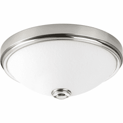 Progress 1-LT 11" LED Linen Glass Flush Mount - Brushed Nickel - P350005-009-30